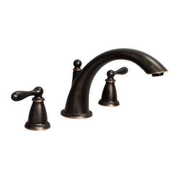 MOEN 86440BRB Caldwell Mediterranean Bronze Two-Handle High Arc Roman Tub Faucet