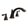 MOEN 86440BRB Caldwell Mediterranean Bronze Two-Handle High Arc Roman Tub Faucet