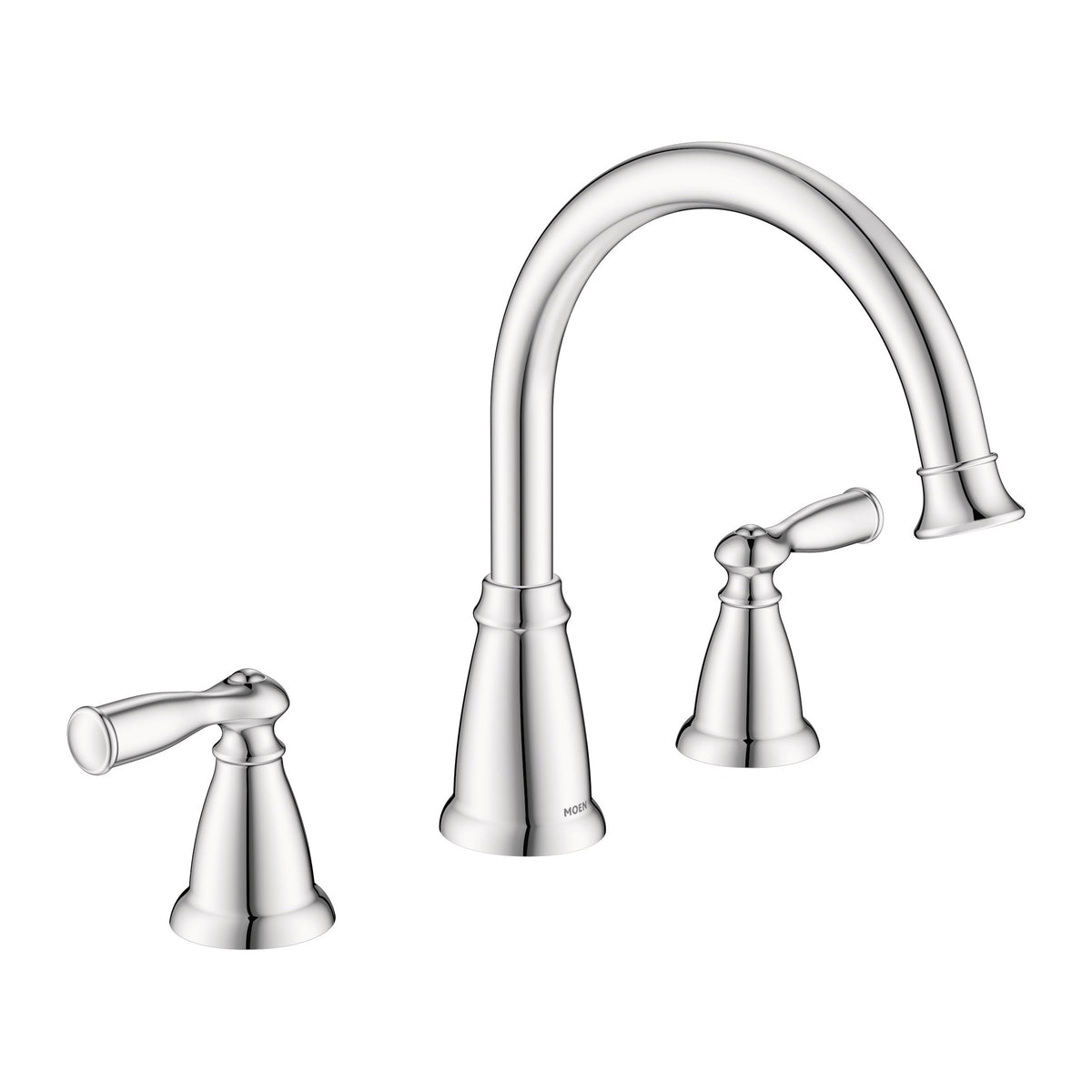 Moen 86924 Banbury Chrome Roman Tub Faucet Two Handle High Arc Deck Mount