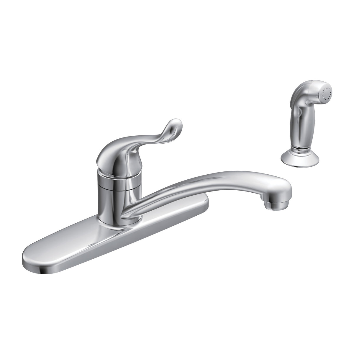 Moen CA87530 Adler Chrome One Handle Kitchen Faucet Side Spray Low Arc