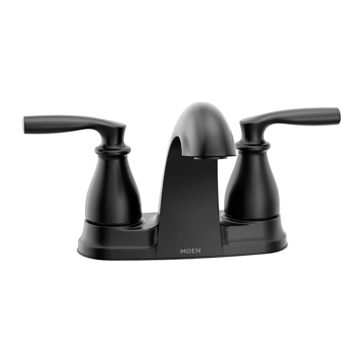 Moen 84532BL Hilliard Matte Black Two-Handle Low Arc Widespread Bathroom Faucet