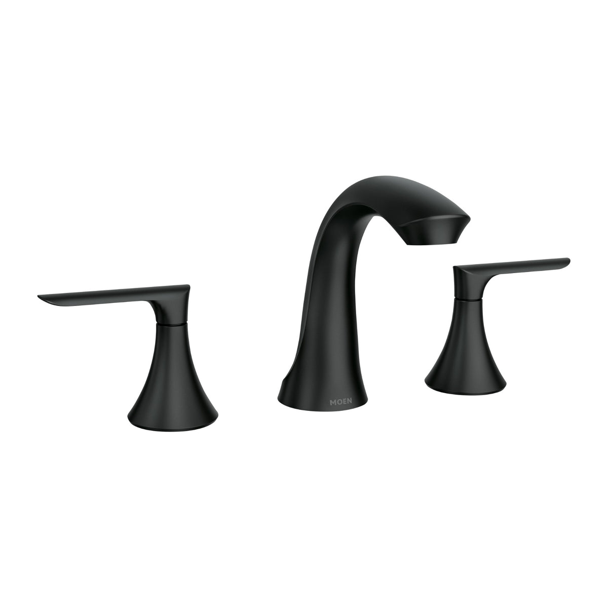 Moen 84517BL Findlay Matte Black Two-Handle High Arc Widespread Bathroom Faucet