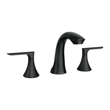 Moen 84517BL Findlay Matte Black Two-Handle High Arc Widespread Bathroom Faucet