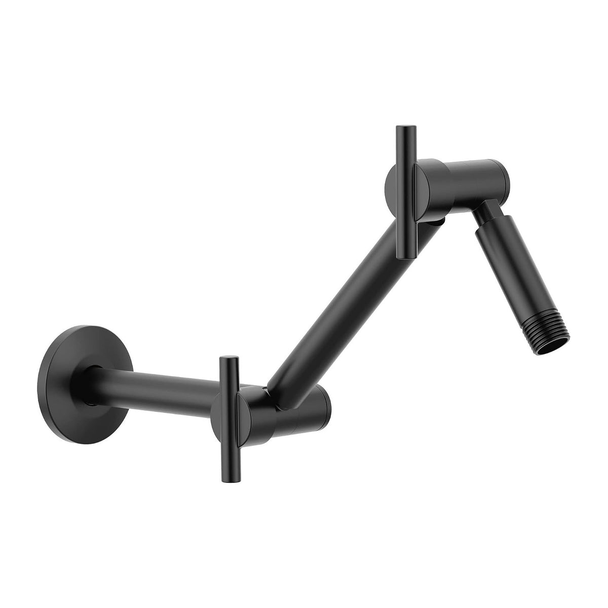 Moen S116BL Matte Black Wall-Mount Shower Arm with Flange