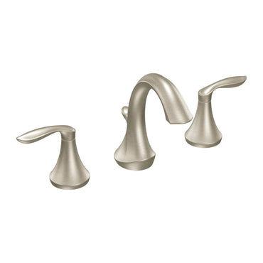 Moen TV6420BN Eva Brushed Nickel Two-Handle High Arc Widespread Bathroom Faucet