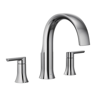 Moen TS983 Doux Chrome Two-Handle Non-Diverter Roman Tub Faucet