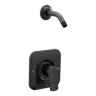 Moen T2812NHBL Rizon Matte Black Posi-Temp Shower Only Trim, No Showerhead