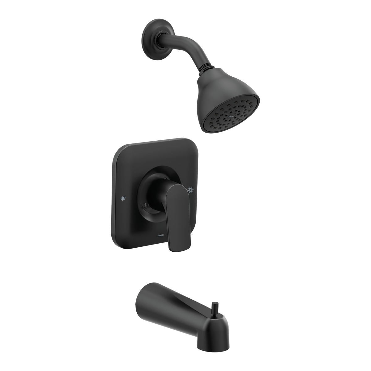 Moen T2813EPBL Rizon Matte Black Posi-Temp Eco-Performance Tub/Shower