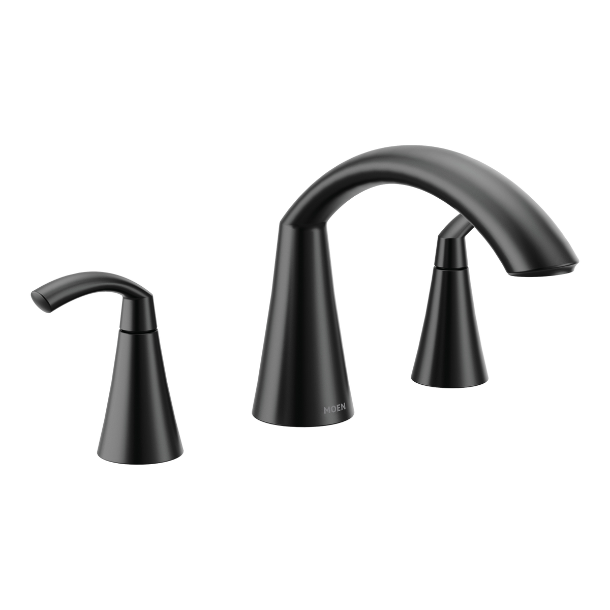 Moen T373BL Glyde Matte Black Two-Handle High Arc Roman Tub Faucet