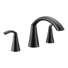 Moen T373BL Glyde Matte Black Two-Handle High Arc Roman Tub Faucet Trim