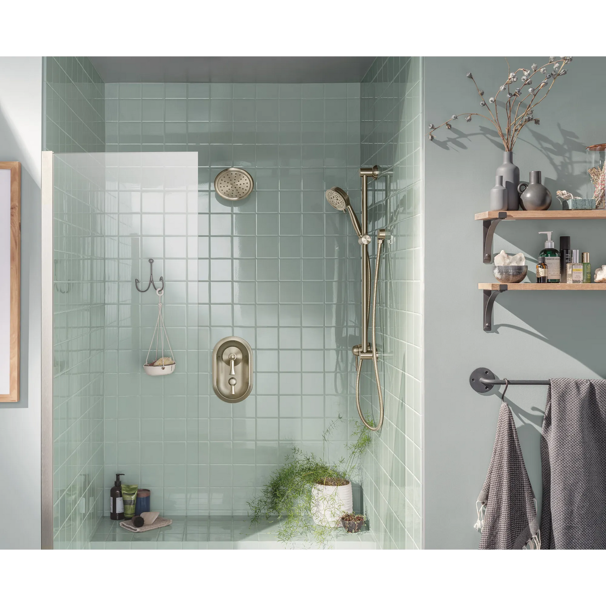 Moen T4500BN Wynford Brushed Nickel Posi-Temp with Diverter Valve Trim