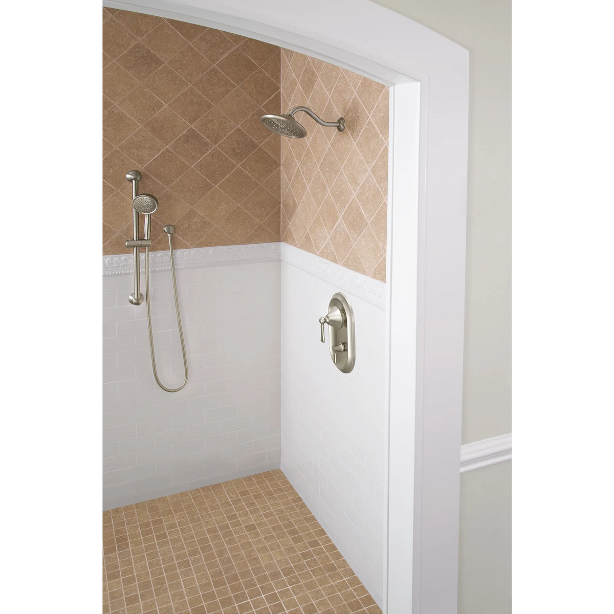 Moen T4500BN Wynford Brushed Nickel Posi-Temp with Diverter Valve Trim
