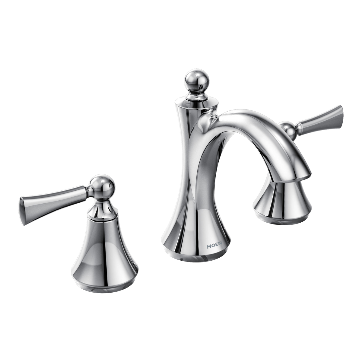 Moen T4520 Wynford Chrome Two-Handle High Arc Bathroom Faucet