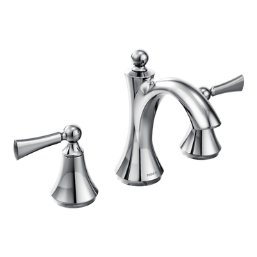 Moen T4520 Wynford Chrome Two-Handle High Arc Bathroom Faucet