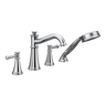 Moen T9024 Belfield Chrome Two-Handle Diverter Roman Tub Faucet Trim with Hand Shower