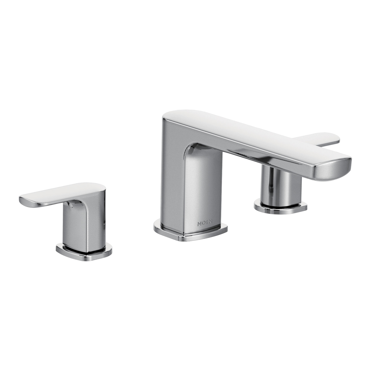 Moen T935 Rizon Chrome Two-Handle Low Arc Roman Tub Faucet