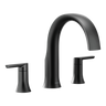 Moen TS983BL Doux Matte Black Two-Handle Non-Diverter Roman Tub Faucet Trim