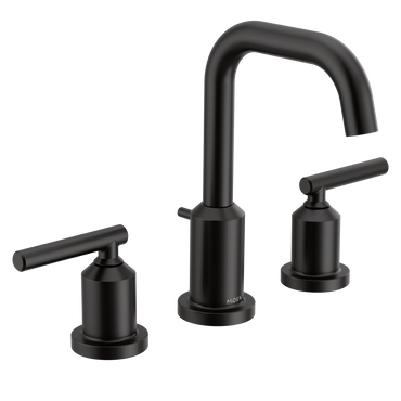 Moen TV6142BL Gibson Matte Black Two-Handle High Arc Bathroom Faucet
