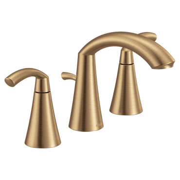Moen TV6173BZG Glyde Bronzed Gold Two-Handle High Arc Bathroom Faucet