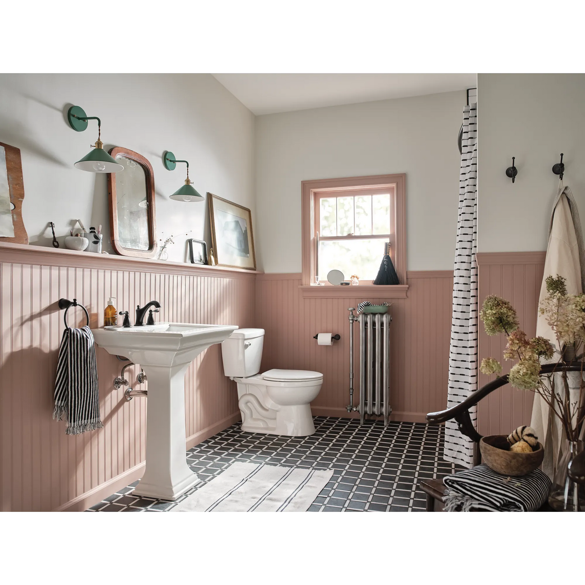 Moen WS84440BL Caldwell Matte Black Two-Handle High Arc Bathroom Faucet