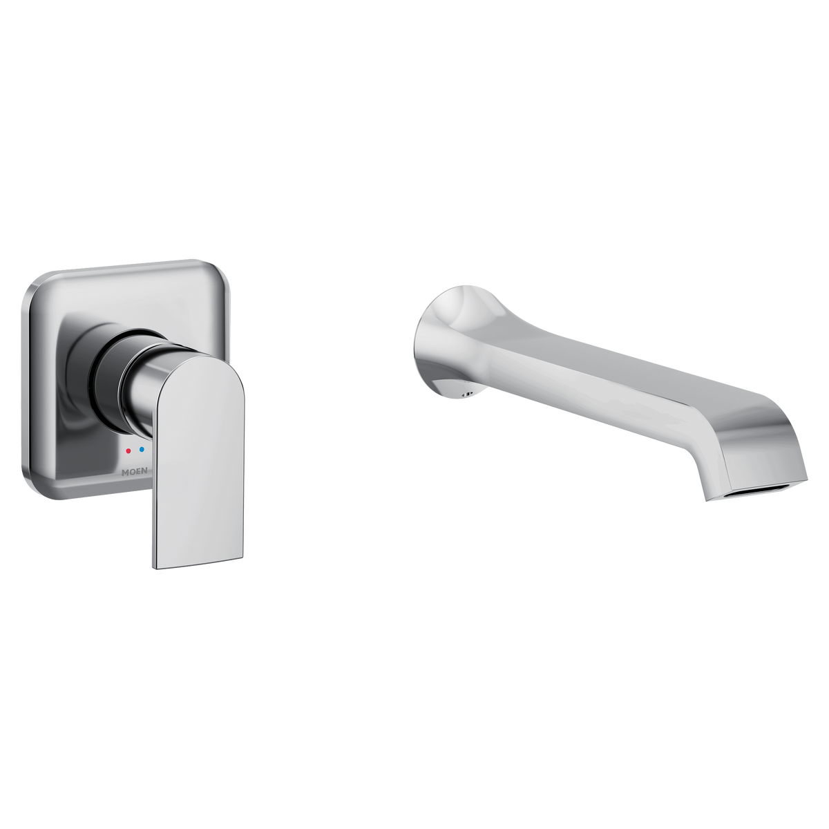 Moen WT901BL Genta LX Matte black one-handle non diverter wallmount tub filler