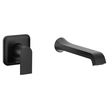 Moen WT901BL Genta LX Matte black one-handle non diverter wallmount tub filler – photo 1